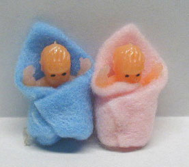 Dollhouse Miniature S/2 Babies